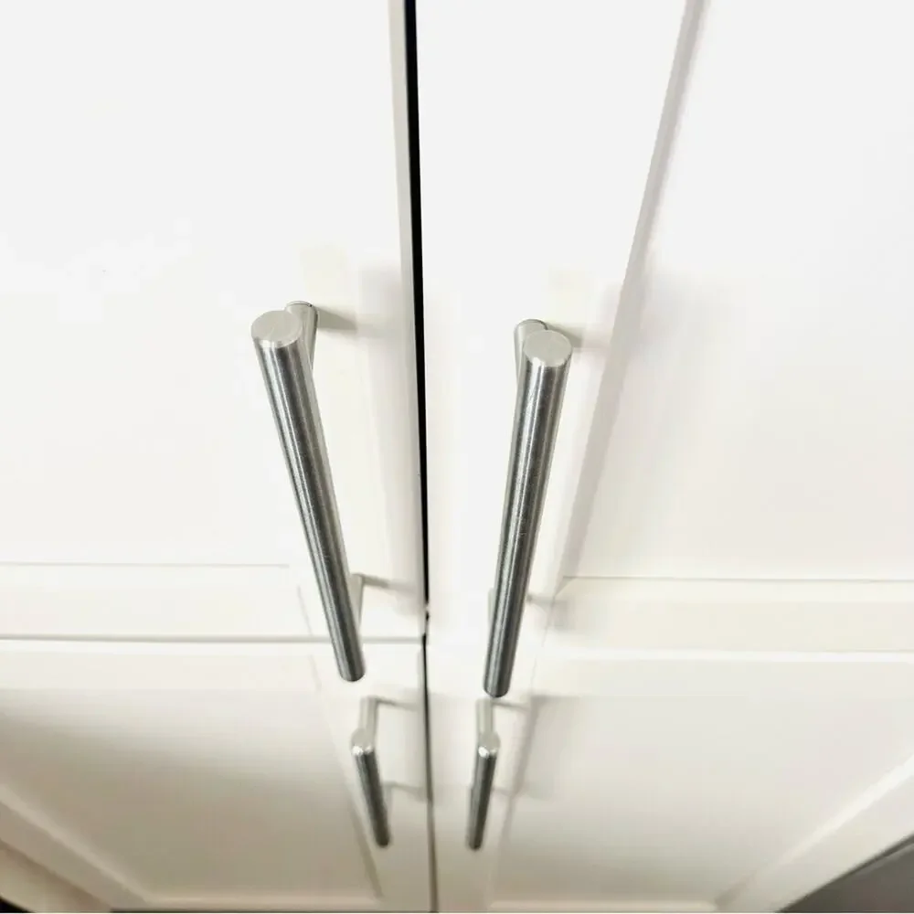 10 Brushed Silver Stainless Steel Cabinet Drawer Pulls Handles T Bar Hardware